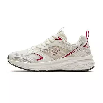 Anta Кроссовки для бега Light Year Retro Running, дышащие, нескользящие, износостойкие, увеличивающие рост, с низким верхом, мужские, белые, красные 912425505-3 43