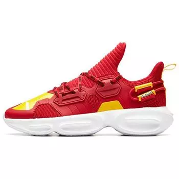 Anta Кроссовки для бега Marvel X Iron Man Commemorative Cushioning Low-Top, мужские кроссовки, красные, желтые 91928807-8 42.5