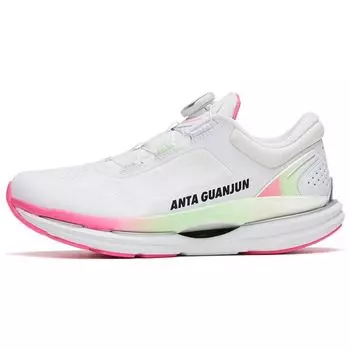 Anta Кроссовки для бега с низким верхом, с защитой от ударов, нескользящие, износостойкие, женские, белые, зеленые, розовые 122315581A-2 37.5