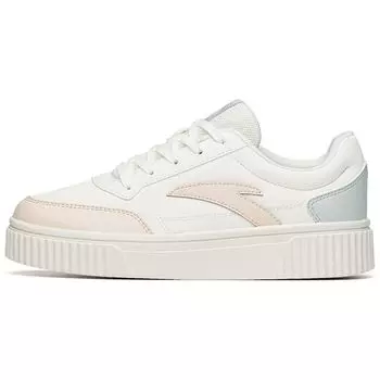 Anta Кроссовки Lifestyle Series Biscuit Shoes с толстой подошвой и низким верхом для скейтбординга, женские кроссовки белого и коричневого цвета 922358005-2 40
