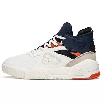 Anta Кроссовки Lifestyle Series Flame Leather с защитой от ударов и износа, высокие, мужские, белые, черные, оранжевые 112148088-2 39