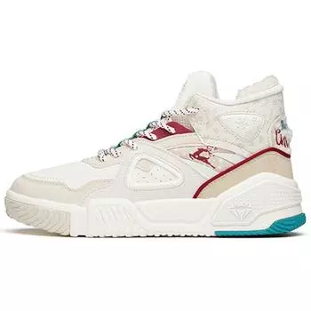 Anta Кроссовки Lifestyle Series Flame Wear-Resistant Breathable Mid Top Sneakers Women Sneakers Gray White Red 122148088-8 35.5