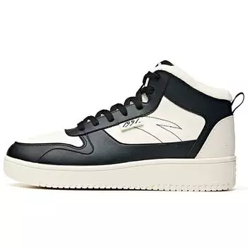 Anta Кроссовки Lifestyle Series из искусственной кожи, теплые и нескользящие, среднего размера, мужские кроссовки, белые, черные 912046920-1 43