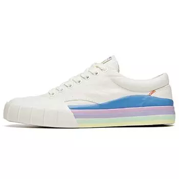 Anta Кроссовки Lifestyle Series из нескользящей износостойкой парусиновой ткани с низким верхом, женские, белые, синие, фиолетовые 122028608-2 36.5