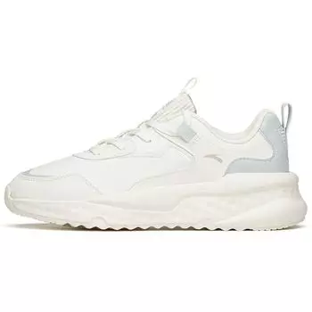 Anta Кроссовки Lifestyle Series из синтетической кожи, износостойкие, повседневные туфли с низким верхом, женские кроссовки, белые, зеленые 122118843S-3 38.5