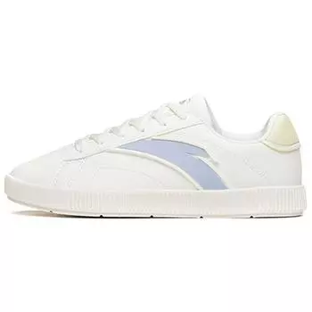 Anta Кроссовки Lifestyle Series из синтетической кожи, нескользящие, износостойкие, низкие, женские, белые, фиолетовые, зеленые 122138062-3 36