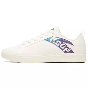 Anta Кроссовки Lifestyle Series из синтетической кожи, износостойкие, легкие, нескользящие, с низким верхом, для скейтбординга, мужские, белые, зеленые, фиолетовые, 112018060-3 44.5