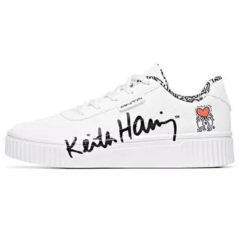 Anta Кроссовки Lifestyle Series Low-Top Женские кроссовки Белые Черные Красные 922038023-10 36.5