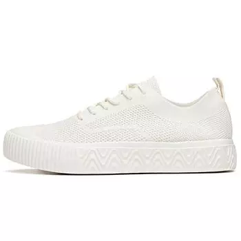 Anta Кроссовки Lifestyle Series Mesh Slip Non-Slip Durable Low Top для скейтбординга для мужчин цвета слоновой кости и белого цвета 112128064-1 39