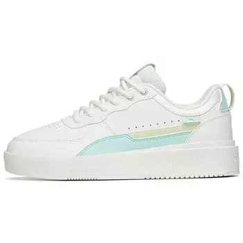 Anta Кроссовки Lifestyle Series Milk Cap, легкие, прочные, низкие, для скейтбординга, женские, белые, зеленые 922228012-2 38