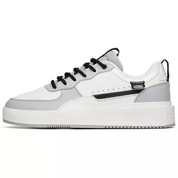 Anta Кроссовки Lifestyle Series Non-Slip Durable Low-Top для скейтбординга для мужчин, белые, серые, 912228012-2 44.5