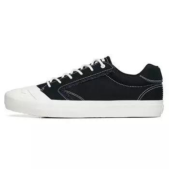Anta Кроссовки Lifestyle Series Non-Slip Durable Low-Top из парусины для мужчин, черные, белые, 112228077S-2 42