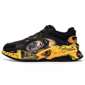 Anta Кроссовки мужские Millennium 3.0 из кожи, удобные, повседневные, с низким верхом, черные, желтые 112148890-10 39