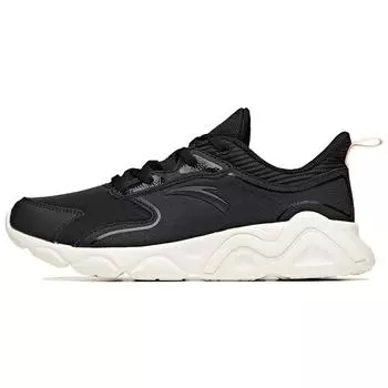 Anta Кроссовки Running Series Casual Fabric Synthetic Leather Durable Low-Top для бега для женщин, черные 122015571-1 36