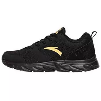 Anta Кроссовки Running Series из ткани с амортизацией, нескользящие, износостойкие, дышащие, низкие, мужские, кроссовки, черное золото 91915581-9 39