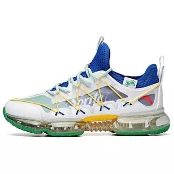 Anta Кроссовки Sprite Collaboration Full-Length Air Cushion Low-Top для бега, мужские кроссовки, белые, синие, зеленые, 912025505-8 40.5