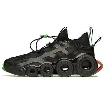 Anta Кроссовки Star Series Star Flow Shock Absorbing Non-Slip Reathable Reathable Low Top для бега для мужчин, черные, зеленые, 112048868A-5 40