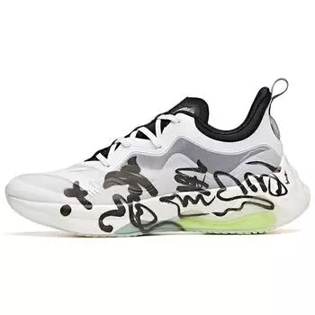 Anta Кроссовки Star Series Xingluan Ink Rhythm Flying White Low Top для бега, женские кроссовки, черные 122035518A-2 37.5