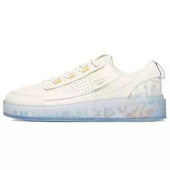 Anta Кроссовки Stash Jelly Shoes с прозрачной подошвой, универсальные, спортивные, повседневные, нескользящие, износостойкие, с низким верхом, для скейтбординга, женские, кроссовки, белые, фиолетовые, 922228030-1 35.5