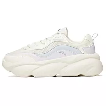 Anta Кроссовки женские Meow Claw Mesh с амортизацией, нескользящие, износостойкие, дышащие, низкие, для папы, белые, фиолетовые, серые 922358894-5 38.5