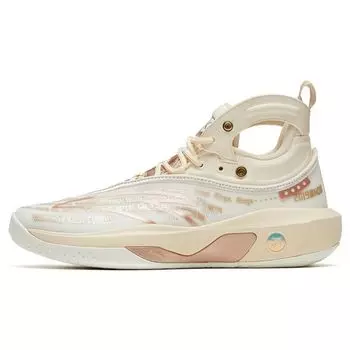 Anta KT8 G6 амортизирующие нескользящие износостойкие высокие баскетбольные кроссовки мужские коричневые 112321101-2