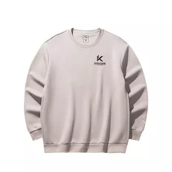 Anta KT Basketball Series Comfortable Casual Simple Warm Pullover Sweatshirt Men sweatshirt Latte 152511719-2 S