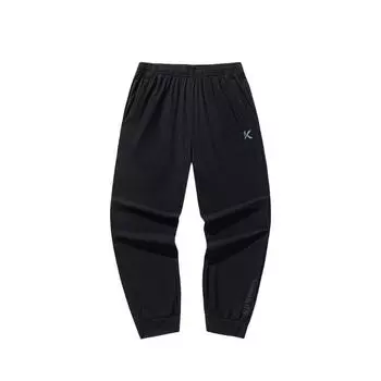 Anta KT Series Basketball Comfortable Simple Versatile Fashion Breathable Mid-Waist Casual Knitted Sports Pants Men bottoms Basic-Black 152521352-1 M