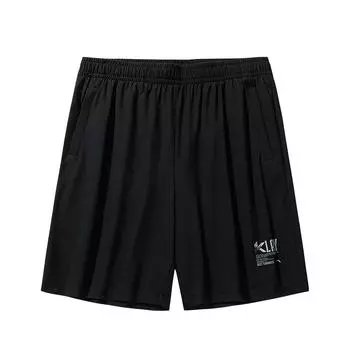 Anta KT Series Basketball Shorts Comfortable Mid Waist Casual Men Shorts Basic-Black 152521323-1 XL