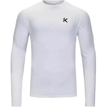 Anta KT Series Logo Fitness Running Crew Neck Pullover Long Sleeve T-Shirt Men Tops Pure-White 952441403-1 L