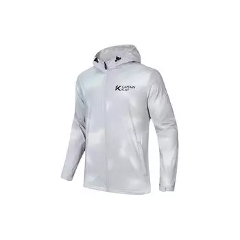 Anta KT Series Полная печать букв на молнии с капюшоном Спортивная ветровка Мужская Верхняя одежда Грязно-лаймовый 152411602-1 M