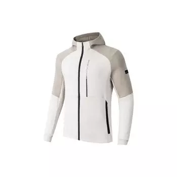 Anta Куртка-кардиган с капюшоном Spliced Letter, мужская куртка, угольно-серый мелово-белый 152417705-1 XL