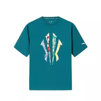 Anta Kyrie Lanting T-Shirt Kyrie Meilan Zhuzhu Comfortable Casual Simple Round Neck Pullover Loose Short Sleeve T-Shirt Unisex T-Shirts 172521109-3 L