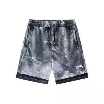 Anta Kyrie Series Шорты прямого повседневного покроя со шнуровкой и принтом по всей поверхности, унисекс, черные 172421309-2 3XL