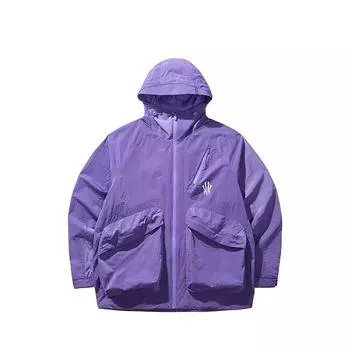 Anta Kyrie Series Hooded Zipper Cardigan Long Sleeve Jacket Unisex jackets Purple 172441604S-6 2XL