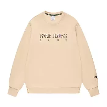 Anta Kyrie Series Letter Круглый вырез свитера с длинным рукавом Толстовка унисекс Moonlight-White 172441720S-1 2XL