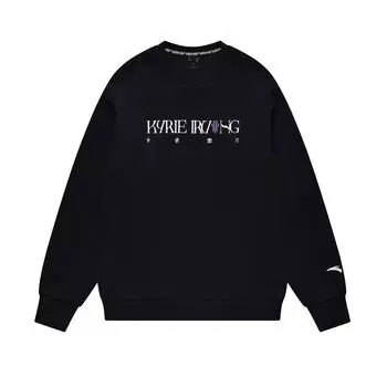 Anta Kyrie Series Letter Round Neck Pullover Long Sleeve Sweatshirt Unisex sweatshirt Black 172441720S-3 S