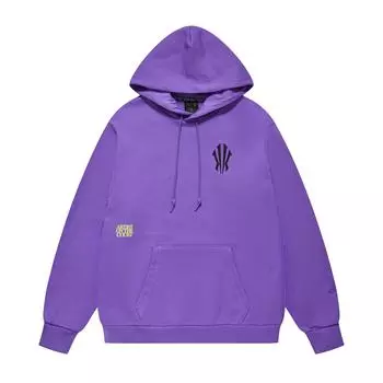 Anta Kyrie Series Lettered Hooded Long Sleeve Sweatshirt Unisex sweatshirt Fluorescent-Grape-Purple 172441719S-3 2XL