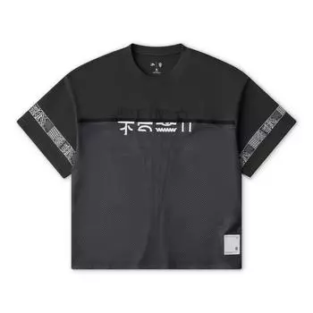 Anta Kyrie Series Spliced Letter Breathable Casual Versatile Short Sleeve T-Shirt Unisex Tops 172521102V-2 M