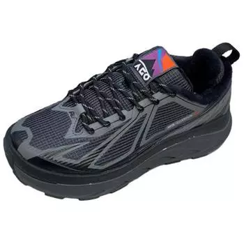 Anta Lace-Up Versatile Fleece Lined Non-Slip Wear-Resistant Low-Top Running Shoes Men sneaker Black Gray 112346606A-7 40.5