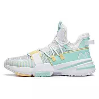 Anta Легкие 1 средние баскетбольные кроссовки мужские кроссовки белые зеленые 112021609-7 45