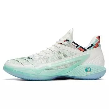 Anta Легкие баскетбольные кроссовки Crazy 4 Dragon Rising Low Top, мужские кроссовки, белые, мятно-зеленые 112321113-7 44.5