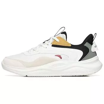 Anta Легкие дышащие сетчатые амортизирующие нескользящие прочные кроссовки мужские кроссовки белые черные 912235588-2 43