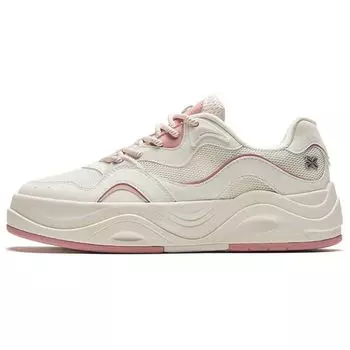 Anta Легкие кроссовки с низким верхом для женщин Seaweed Height Increating Sneakers White Pink 922428011-6 36.5