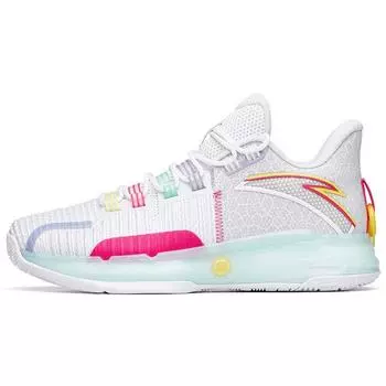 Anta Легкие нескользящие баскетбольные кроссовки мужские кроссовки белые красные 112221607-1 45