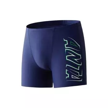 Anta Letter Print Water-Resistant Breathable Swim Trunks Men swimwear Blue 1823531465-6 M