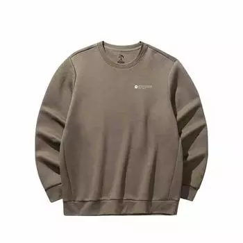Anta Letter Round Neck Breathable Versatile Casual Sweatshirt Men sweatshirt Deadwood-Green 152517710-3 M