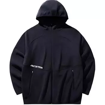 Anta Lettered Hooded Loose Jacket Men Jackets Basic-Black 952447701-3 XL