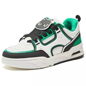 Anta Life Series Classic Versatile Four Year Special Edition Durable Breathable Low Top Skate Shoes Men sneaker White Black Green 112538041R-1 39