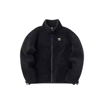 Anta Life Series FW22 Флисовая куртка с длинным рукавом и принтом логотипа на молнии Женские куртки черного цвета 962248710-3 L