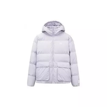 Anta Life Series FW22 однотонная водонепроницаемая куртка-пуховик с большим карманом на молнии с капюшоном зимняя женская верхняя одежда фиолетового цвета 962248944-2 2XL